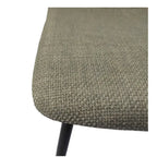 Sedia da pranzo imbottita beige/grigio chiaro con gambe in metallo nero, set da 4