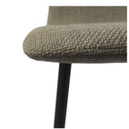 Sedia da pranzo imbottita beige/grigio chiaro con gambe in metallo nero, set da 4