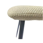 Sedia da pranzo imbottita beige/grigio chiaro con gambe in metallo nero, set da 4