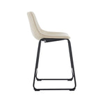 Sgabelli da bar vintage neri e crema con schienale, set da 2 – Altezza seduta 61 cm