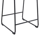 Sgabelli da bar vintage neri e crema con schienale, set da 2 – Altezza seduta 61 cm