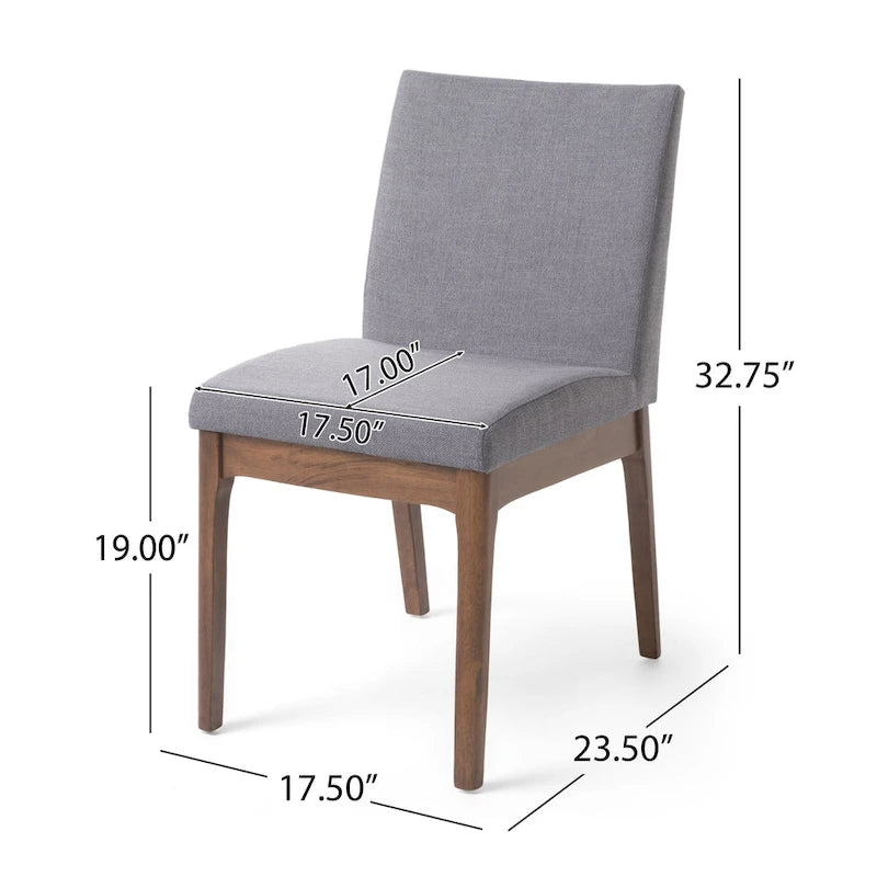 Set da pranzo a 5 pezzi in grigio e noce di metà secolo per 4 persone, sedie imbottite