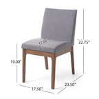Set da pranzo a 5 pezzi in grigio e noce di metà secolo per 4 persone, sedie imbottite