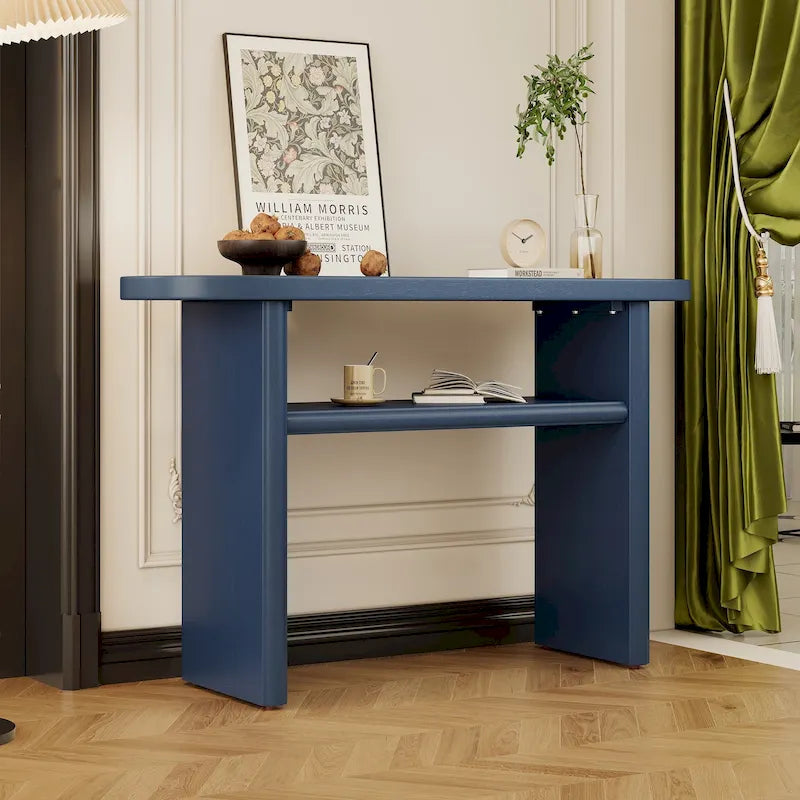 Consolle minimalista, Espresso/Blu/Grigio/Nero/Bianco, Rettangolare, Uso individuale