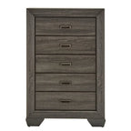 Comò/Cassettiera in legno grigio – Stile intagliato nel legno, pezzo unico