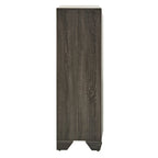 Comò/Cassettiera in legno grigio – Stile intagliato nel legno, pezzo unico