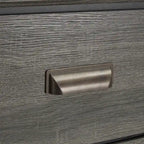 Comò/Cassettiera in legno grigio – Stile intagliato nel legno, pezzo unico