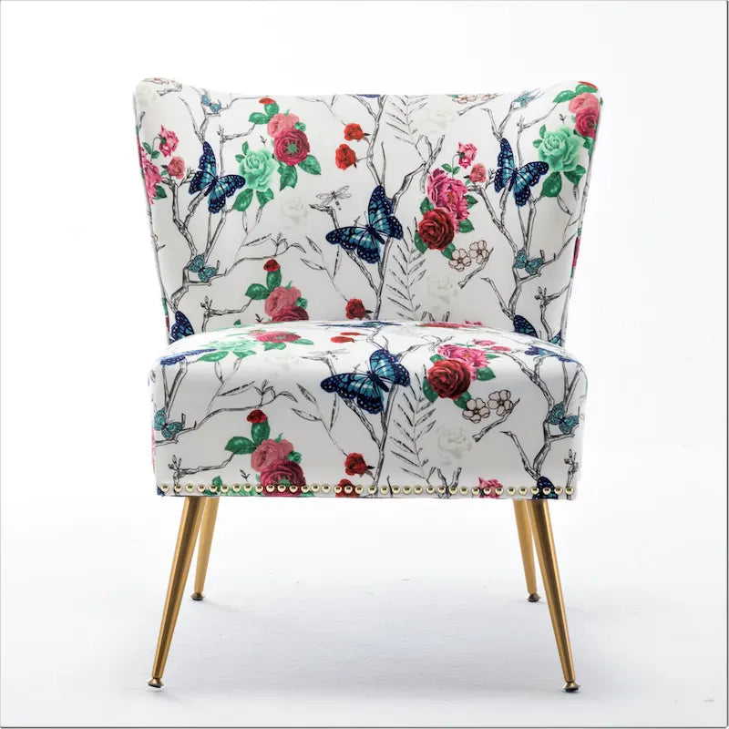 Poltrona singola senza braccioli avorio/blu pietra/rosso/verde pino