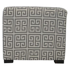 Poggiapiedi/Ottoman quadrato bianco/nero e bianco/grigio, capitonné a 4 bottoni, monoposto