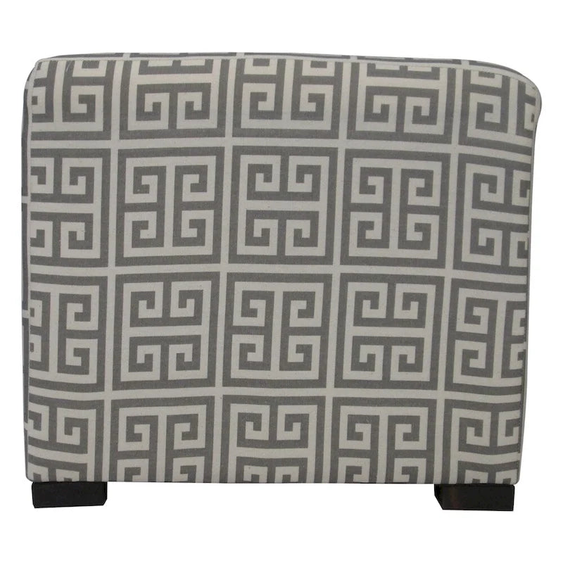Poggiapiedi/Ottoman quadrato bianco/nero e bianco/grigio, capitonné a 4 bottoni, monoposto