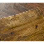 Sgabello da bar/bancone senza schienale marrone miele e nero, 1 posto, legno e ferro