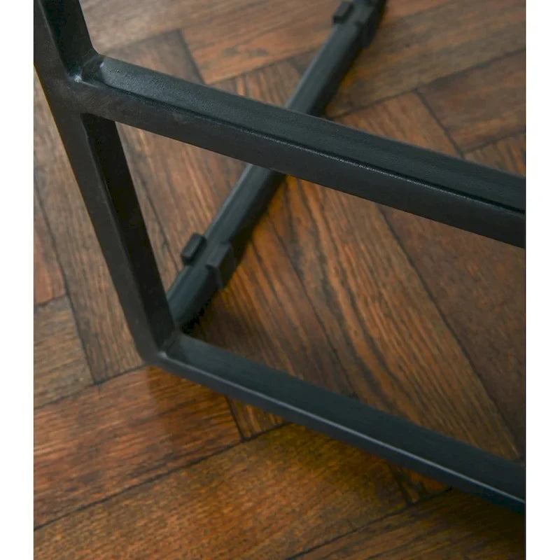 Sgabello da bar/bancone senza schienale marrone miele e nero, 1 posto, legno e ferro