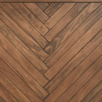 Tavolino da Caffè Quadrato, Legno e Ferro, Marrone, 30"L x 30"P