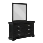 Set camera da letto 6 pezzi in stile slitta nero – King / Queen / Full / Twin