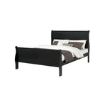 Set camera da letto 6 pezzi in stile slitta nero – King / Queen / Full / Twin