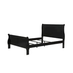 Set camera da letto 6 pezzi in stile slitta nero – King / Queen / Full / Twin