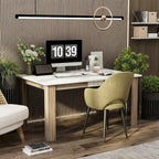 Tavolo da pranzo allungabile in rovere bianco, stile moderno, 4-6 posti