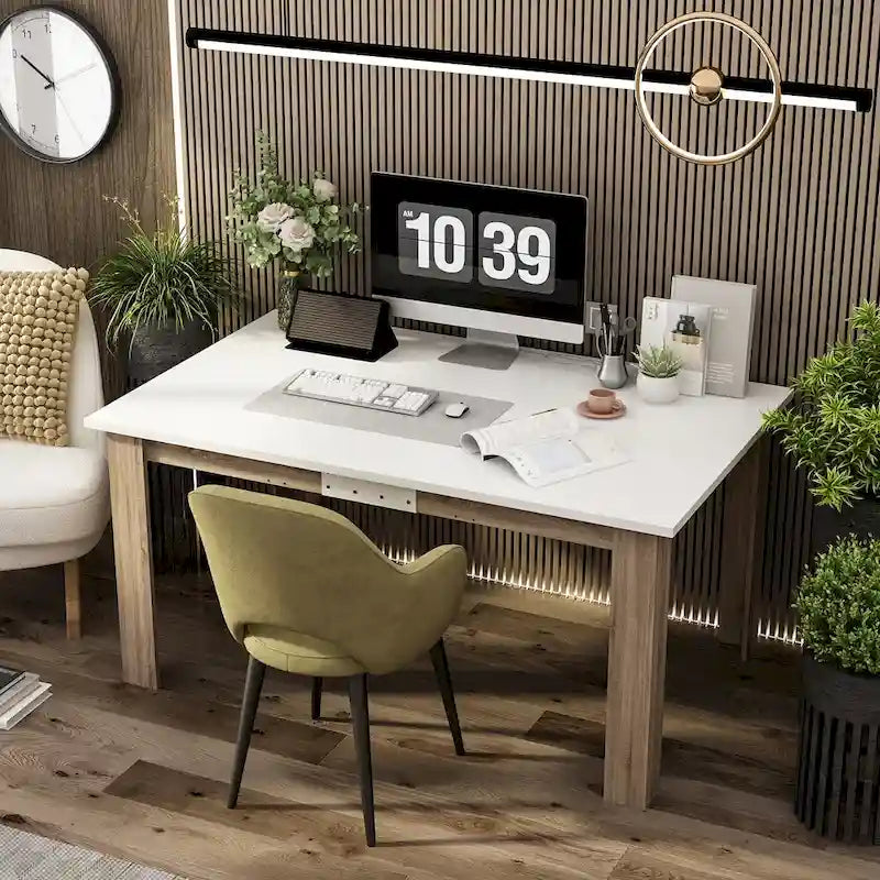 Tavolo da pranzo allungabile in rovere bianco, stile moderno, 4-6 posti