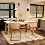 Tavolo da pranzo allungabile in rovere bianco, stile moderno, 4-6 posti