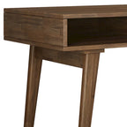 Scrivania contemporanea rustica marrone invecchiato naturale da 60" con cassetti