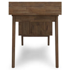 Scrivania contemporanea rustica marrone invecchiato naturale da 60" con cassetti