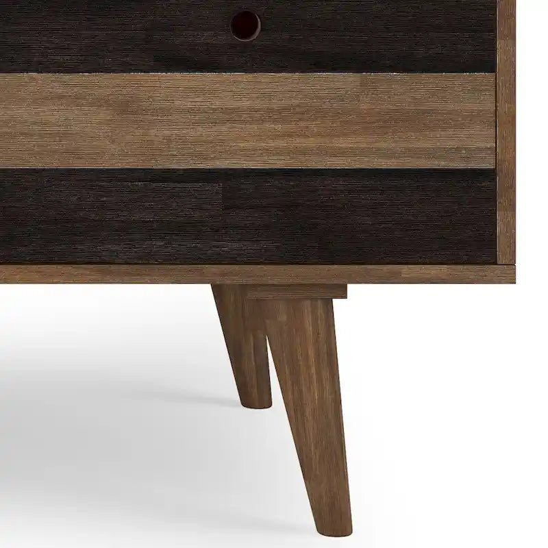 Scrivania contemporanea rustica marrone invecchiato naturale da 60" con cassetti