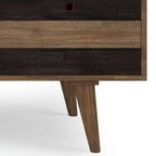 Scrivania contemporanea rustica marrone invecchiato naturale da 60" con cassetti