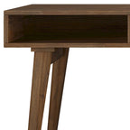 Scrivania contemporanea rustica marrone invecchiato naturale da 60" con cassetti