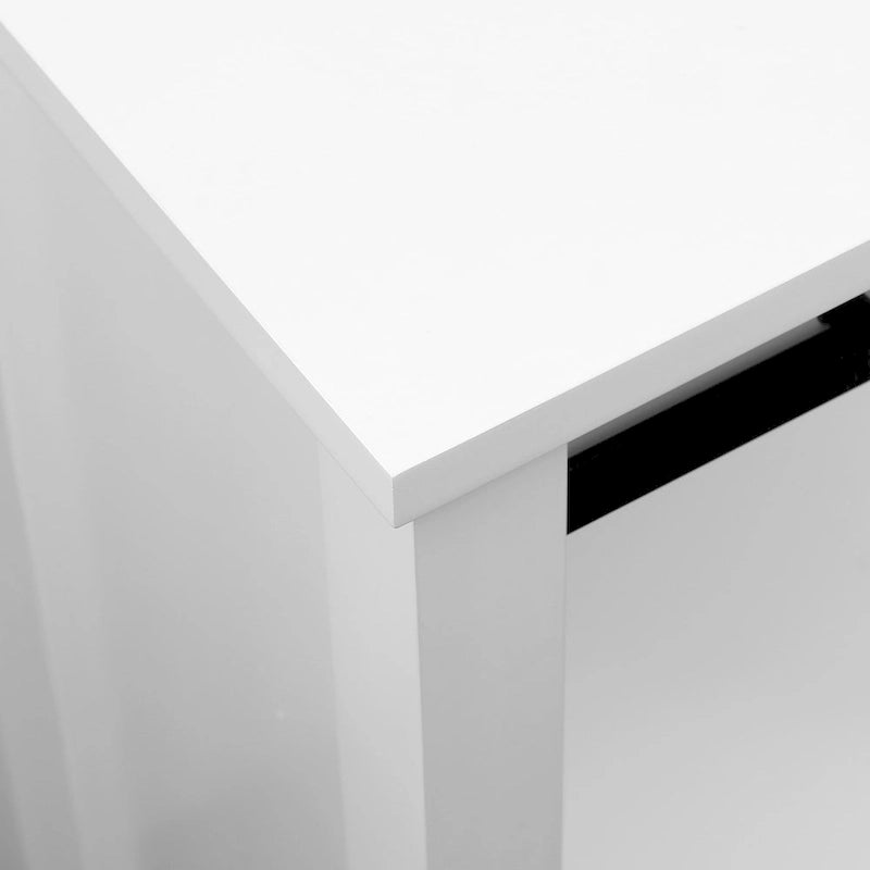 Mobiletto da bagno autoportante White Farmhouse con porta scorrevole a granaio, montaggio da 1 persona
