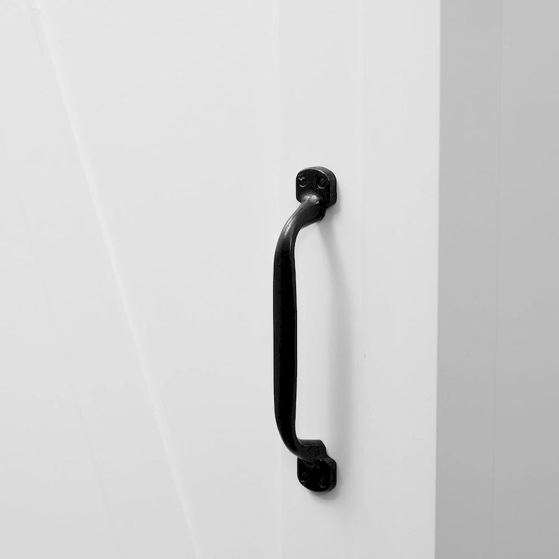 Mobiletto da bagno autoportante White Farmhouse con porta scorrevole a granaio, montaggio da 1 persona