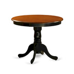 Tavolo da pranzo rotondo con piedistallo, cappuccino / nero e ciliegio, 4 posti, 91x91 cm