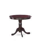 Tavolo da pranzo rotondo con piedistallo, cappuccino / nero e ciliegio, 4 posti, 91x91 cm
