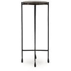 Tavolino d'appoggio con ripiano in vetro trasparente/nero – Uso per 1 persona, 11L x 11P x 24A