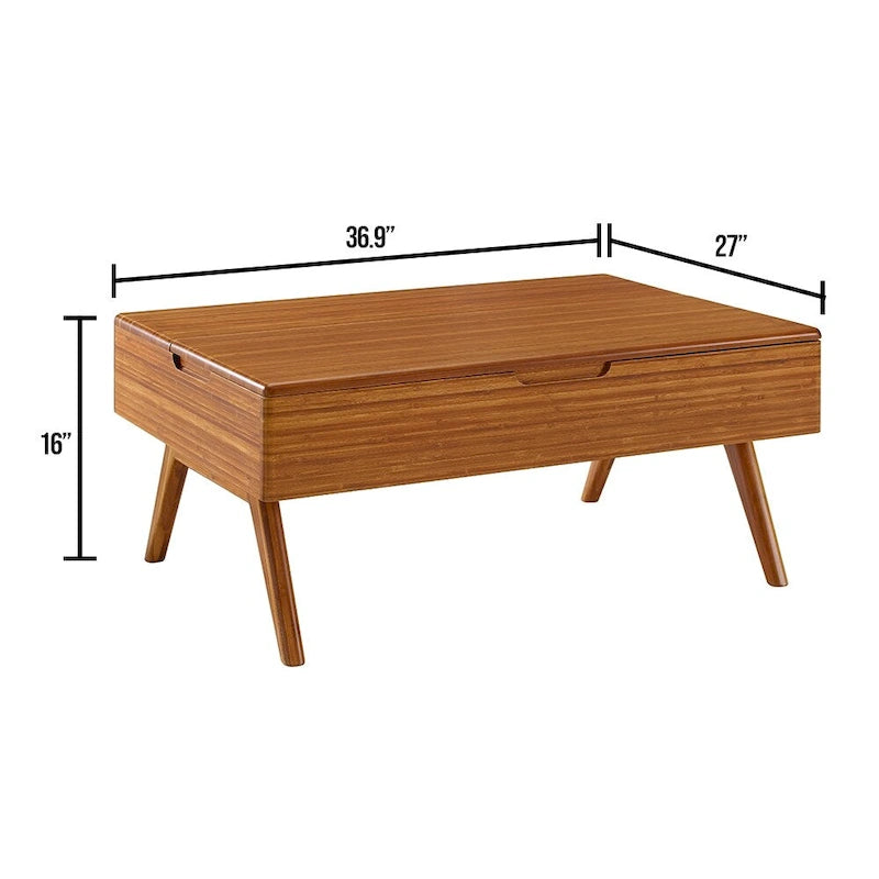 Tavolino da caffè Amber con ripiano sollevabile, stile Mid-Century, 1 persona