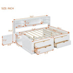 Divano letto full size (135 cm) color espresso / grigio / bianco con armadietti, mensole e 4 cassetti, per 1