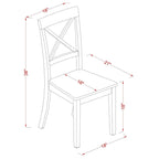 Set tavolo da pranzo rettangolare color cappuccino per 7 persone, sedie con schienale a X